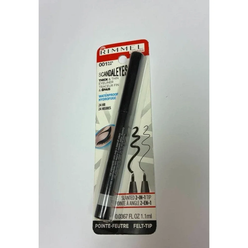 Rimmel London Scandaleyes Thick & Thin Waterproof Eyeliner 001 Black 0.04oz